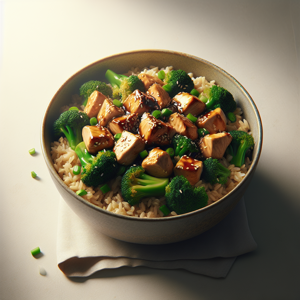 Asian Sesame Chicken Stir Fry with Broccoli and Brown Rice: Quick and Healthy Dinner
