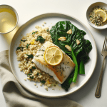 Baked Lemon Herb Cod with Barley and Swiss Chard Sauté: A Healthy Weeknight Recipe