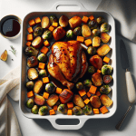 Balsamic Glazed Chicken with Brussels Sprouts and Sweet Potatoes: A Healthy One-Pan Dinner