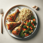 Garlic Herb Baked Chicken Drumsticks with Quinoa and Roasted Vegetables: A Nutritious Family Dinner