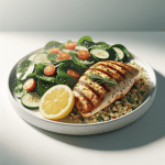 Lemon Herb Grilled Chicken with Quinoa and Spinach Salad: A Healthy and Balanced Meal