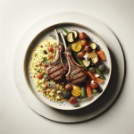 Mediterranean Spiced Grilled Lamb Chops with Couscous and Roasted Vegetables Recipe