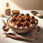 Spiced Lentil and Beef Meatballs with Cauliflower Rice Pilaf: A High-Protein Balanced Dinner