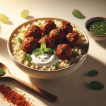 Spicy Harissa Lamb Meatballs with Mint Yogurt and Quinoa: A High-Protein, Flavor-Packed Meal