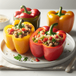 Stuffed Bell Peppers with Ground Turkey and Quinoa: A Nutritious Family Dinner