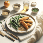 Quinoa-Crusted Chicken Tenders with Green Bean Almondine: A Healthy Family-Friendly Dinner