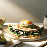 Spinach and Mushroom Breakfast Quesadilla with Avocado and Eggs: A Healthy Morning Recipe